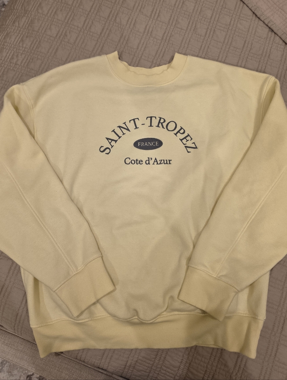 wild fable Pale Yellow Saint-Tropez Crewneck Sweatshirt